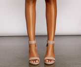 Lead The Way Glitzernde Pumps mit Blockabsatz